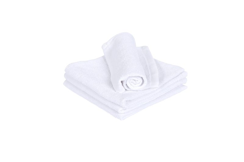 Egyptian Cotton face Towel 35x35 CM  White 4 pieces