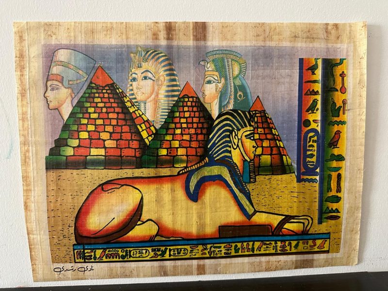 Ancient Egyptian papyrus painting for home decoration 30x40 CM