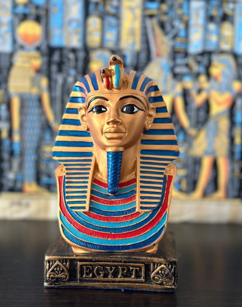 Egyptian Pharaoh Tutankhamen Statue, 20 CM Height, Gold, for Home Decor, Gift or Decoration