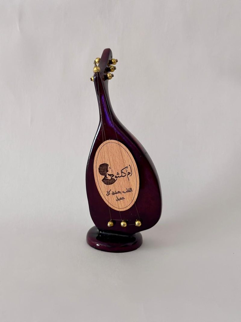 Handmade Wooden Oud, Small Arabic Lute Musical Instrument, String Decor