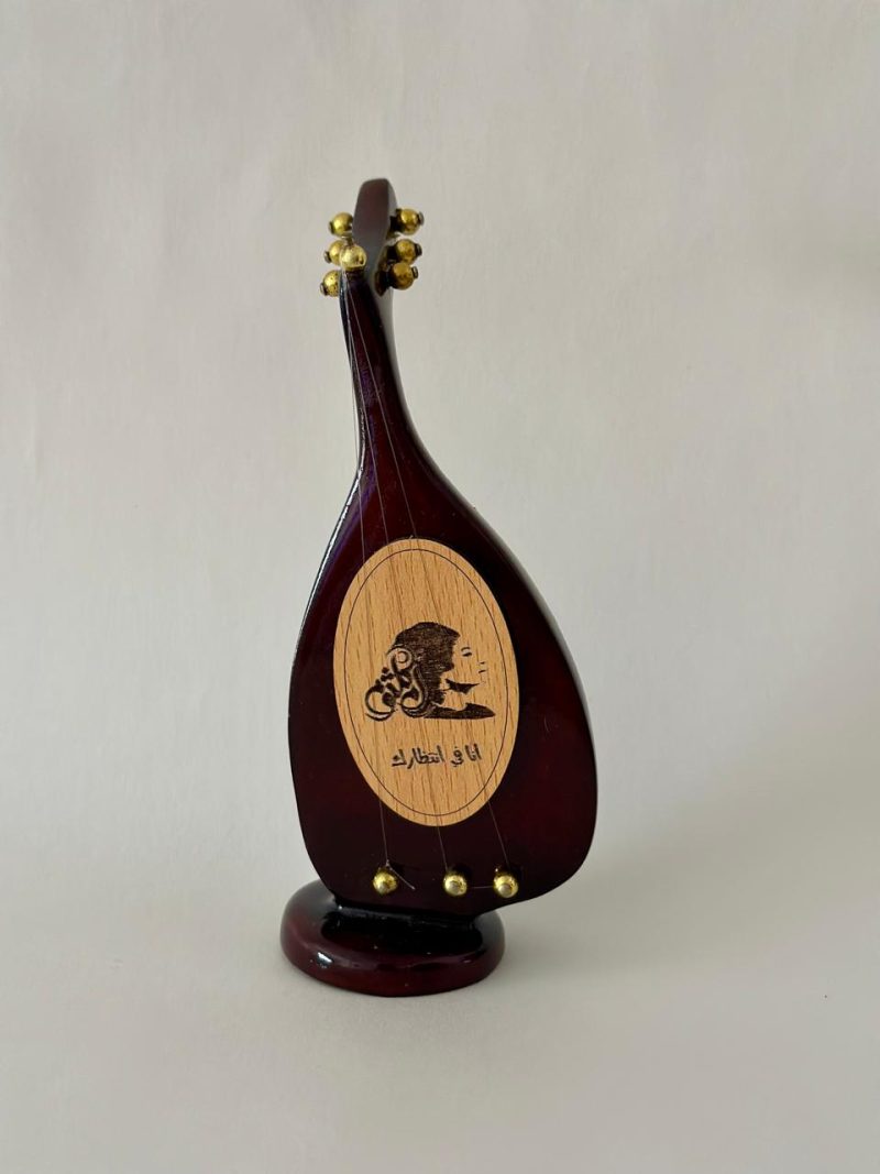 Handmade Wooden Oud, Small Arabic Lute Musical Instrument, String Decor