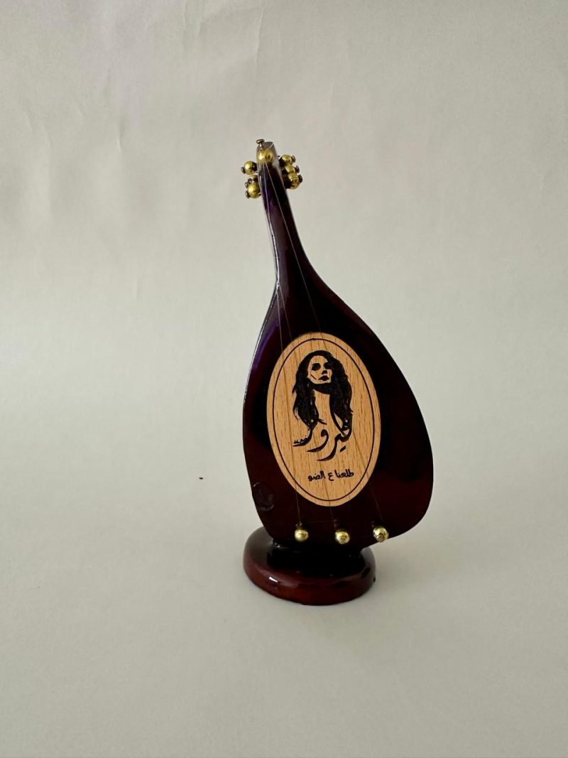 Handmade Wooden Oud, Small Arabic Lute Musical Instrument, String Decor